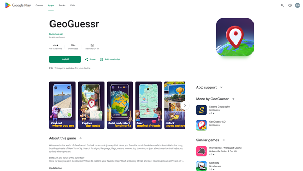 GeoGuessr Google Play Store