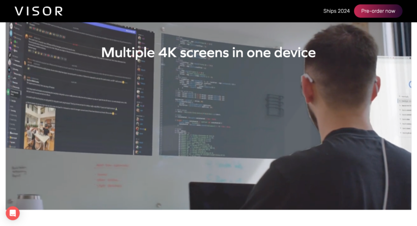 VISOR Multiple 4K screens in one device