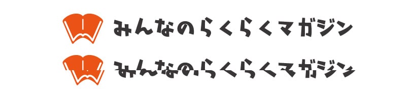 みんなのらくらくマガジンロゴでのティアリング再現