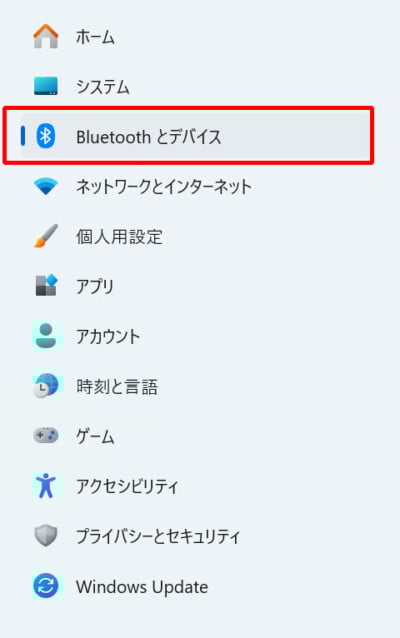 Windows設定 Bluetoothとデバイス