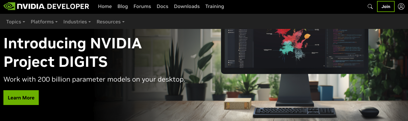 NVIDIA社 トップページ