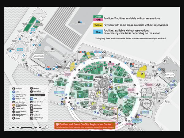 EXPO2025 Map of
Pavilion without Reservation