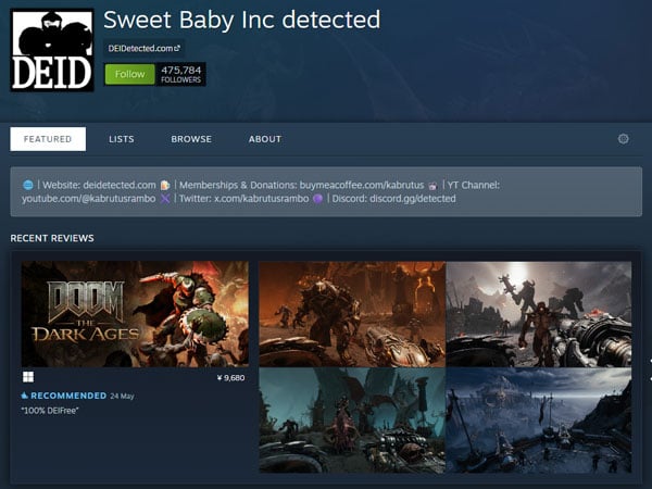 Sweet Baby Inc detected