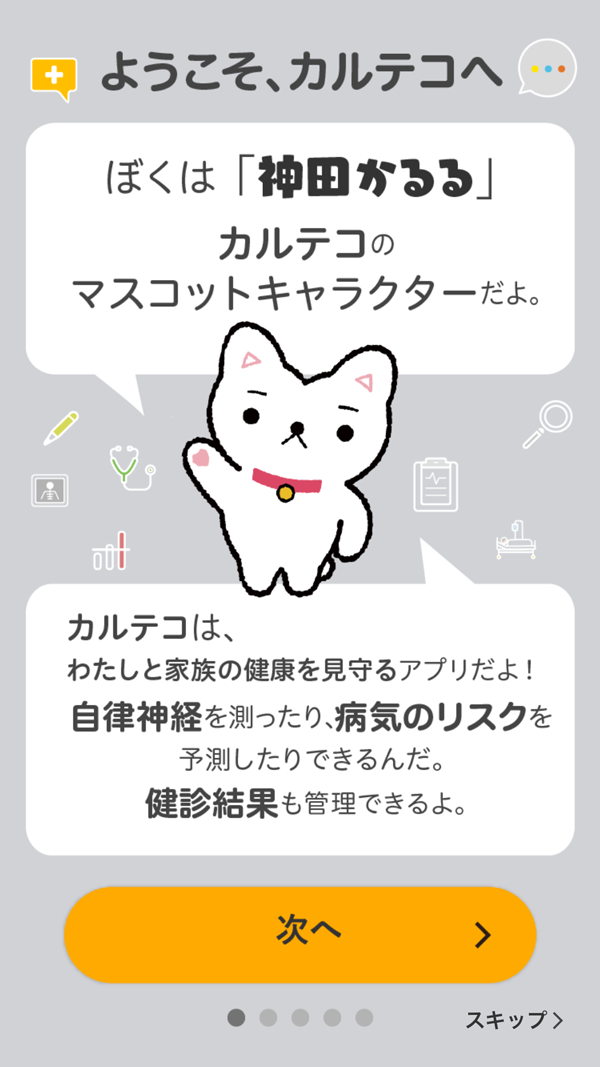 カルテコ アプリ 初期設定 ガイド