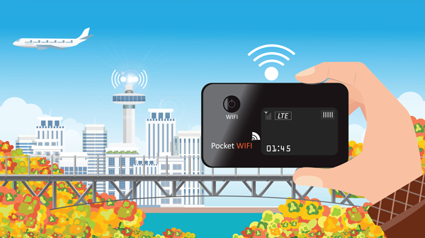 Pocket WiFi利用イメージイラスト