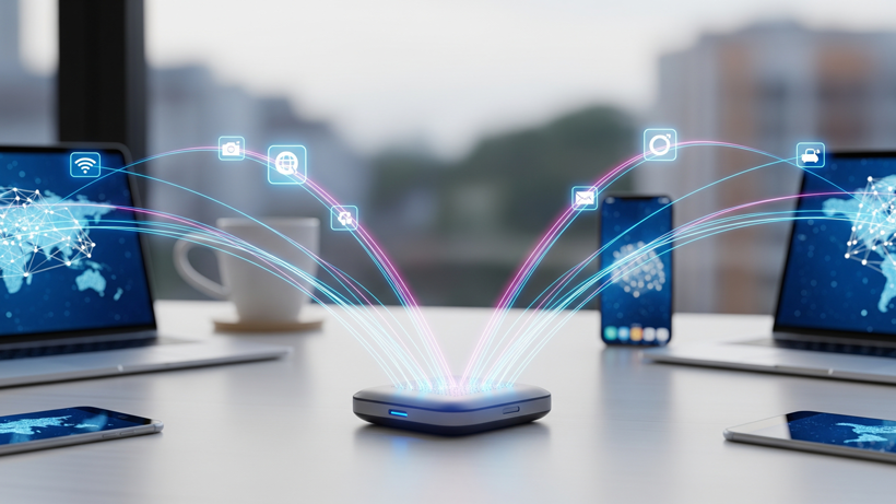 モバイルwifiで接続するイメージ