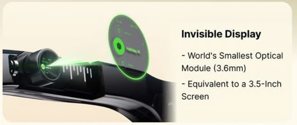 Halliday AI Glasses Invisible Display