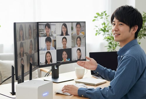 テレワークをしている様子
