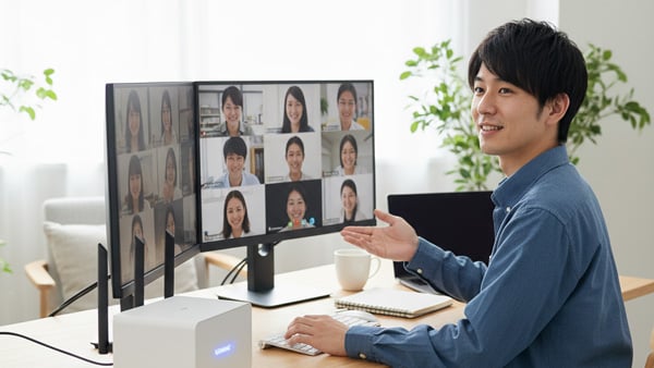 テレワークをしている様子