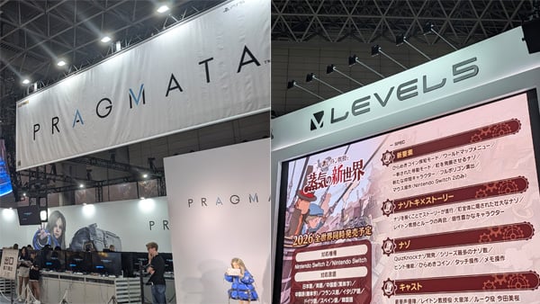 CAPCOMブースとLEVEL5ブース