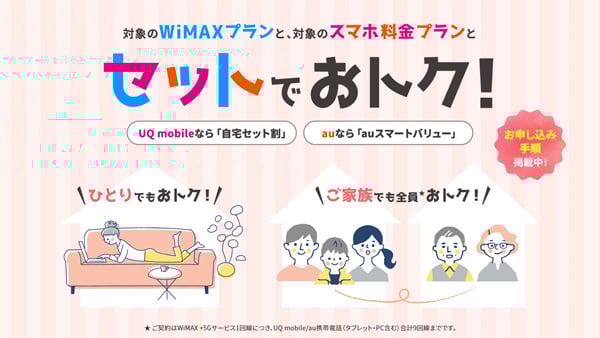 UQ WiMAX セットでおトク！