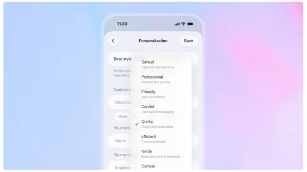 GPT-5.1 Personalization