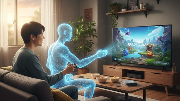 AIと協力してゲームをする様子