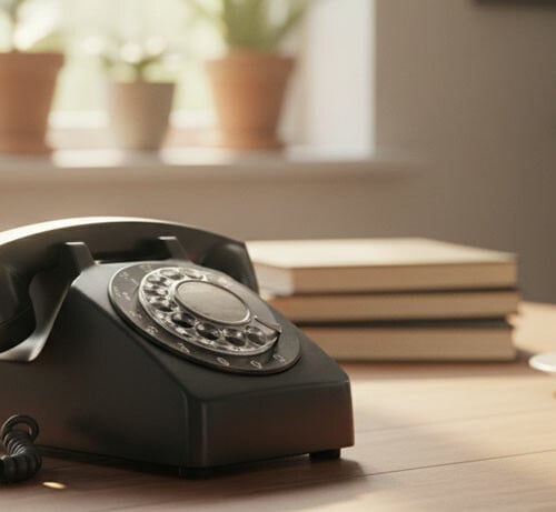 家にあるレトロな電話