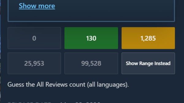 Steam Review Guesser 1つ違い