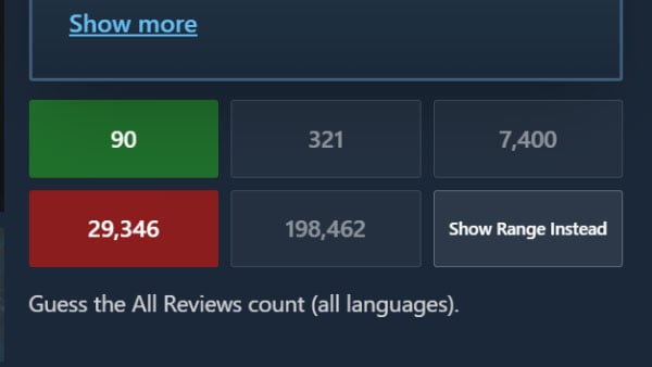 Steam Review Guesser 間違い