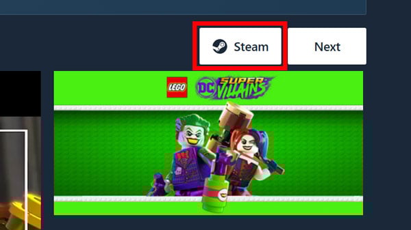 Steam Review Guesser Steamへのリンクボタン