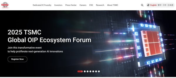 TSMC Top Page Capture