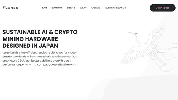 LENZO株式会社トップページキャプチャ