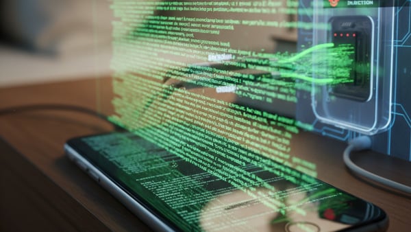 USBコンセントにデータを抜き出されているイメージ