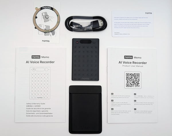 Notta memo 同梱品