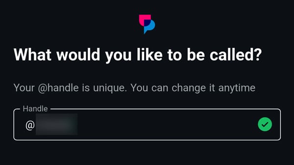 UpScrolled ユーザーネーム入力