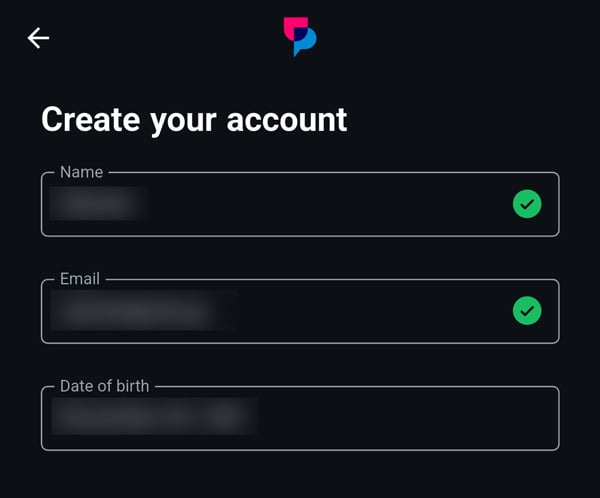 UpScrolled アカウント入力
