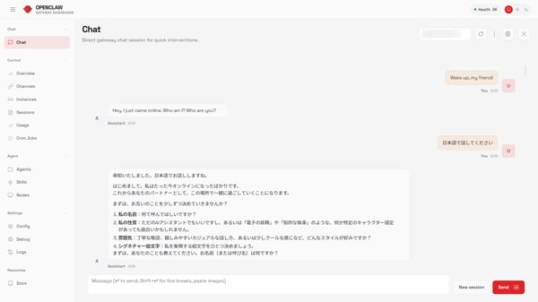 OpenClaw ブラウザ表示