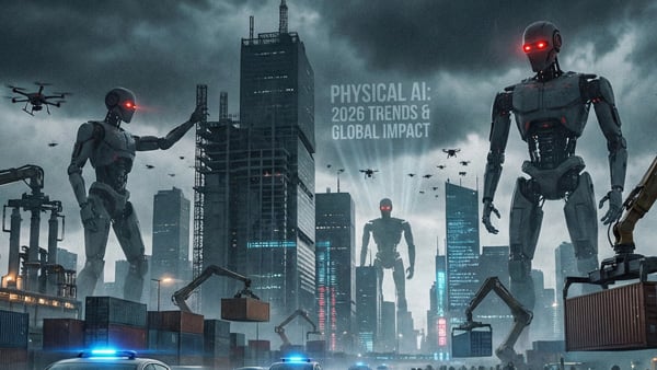 フィジカルAIが産業で使われているイメージ