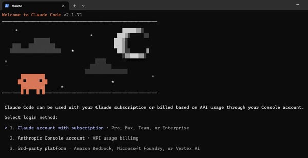 Claude Code インストール アカウント選択