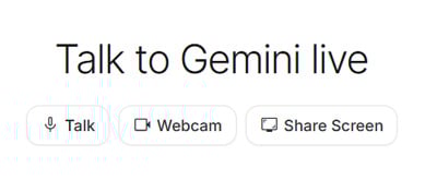 Talk to Gemini live