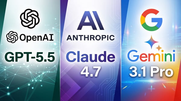 GPT-5.5、Claude 4.7、Gemini 3.1 Pro比較イメージ
