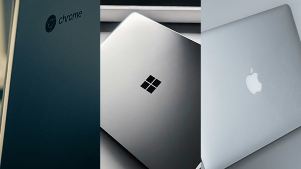 Chromebook、Surface、Macbook