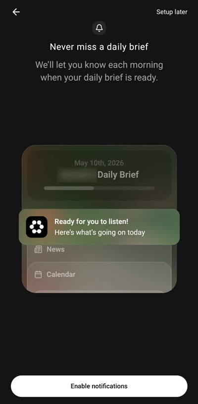 Huxe 通知設定