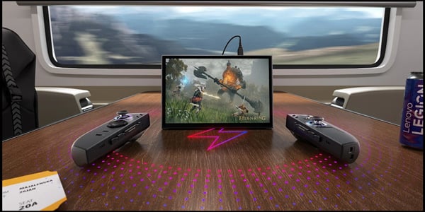 Legion Go 2 SteamOS版をデスクに置いた様子