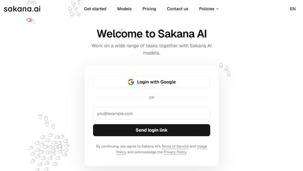 Sakana AI login