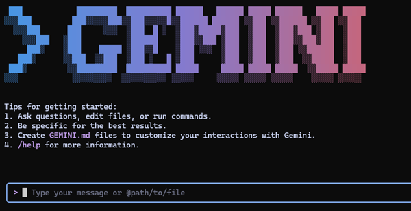 Gemini CLI操作画面