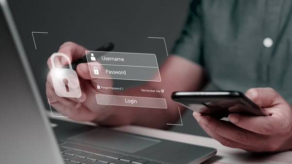 USERNAMEとPASSWORDを入力するイメージ