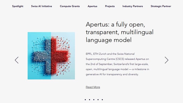 ETH AI Center & EPFL AI Centerトップページキャプチャ