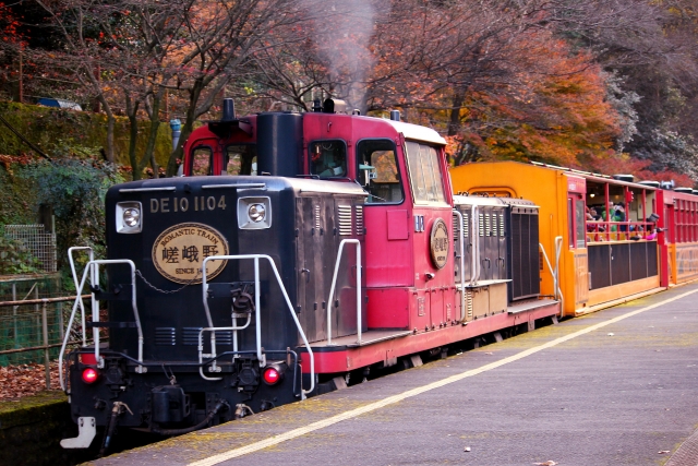 Sagano trolley train Sagano trolley train kyoto Kyoto