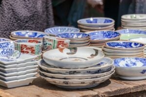 蚤の市 食器 flea market tableware