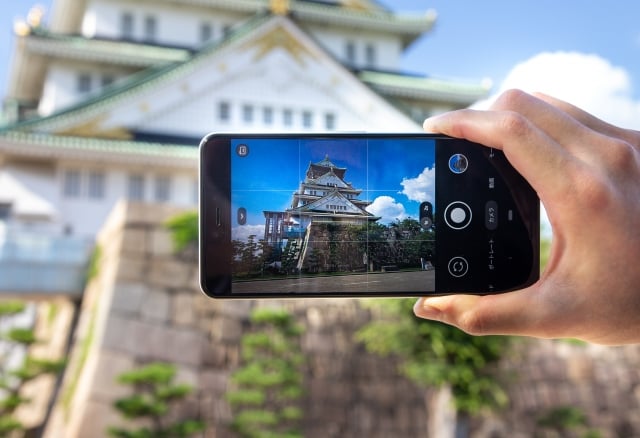 오사카성 스마트폰으로 촬영 Osaka Castle Photographed with smartphone