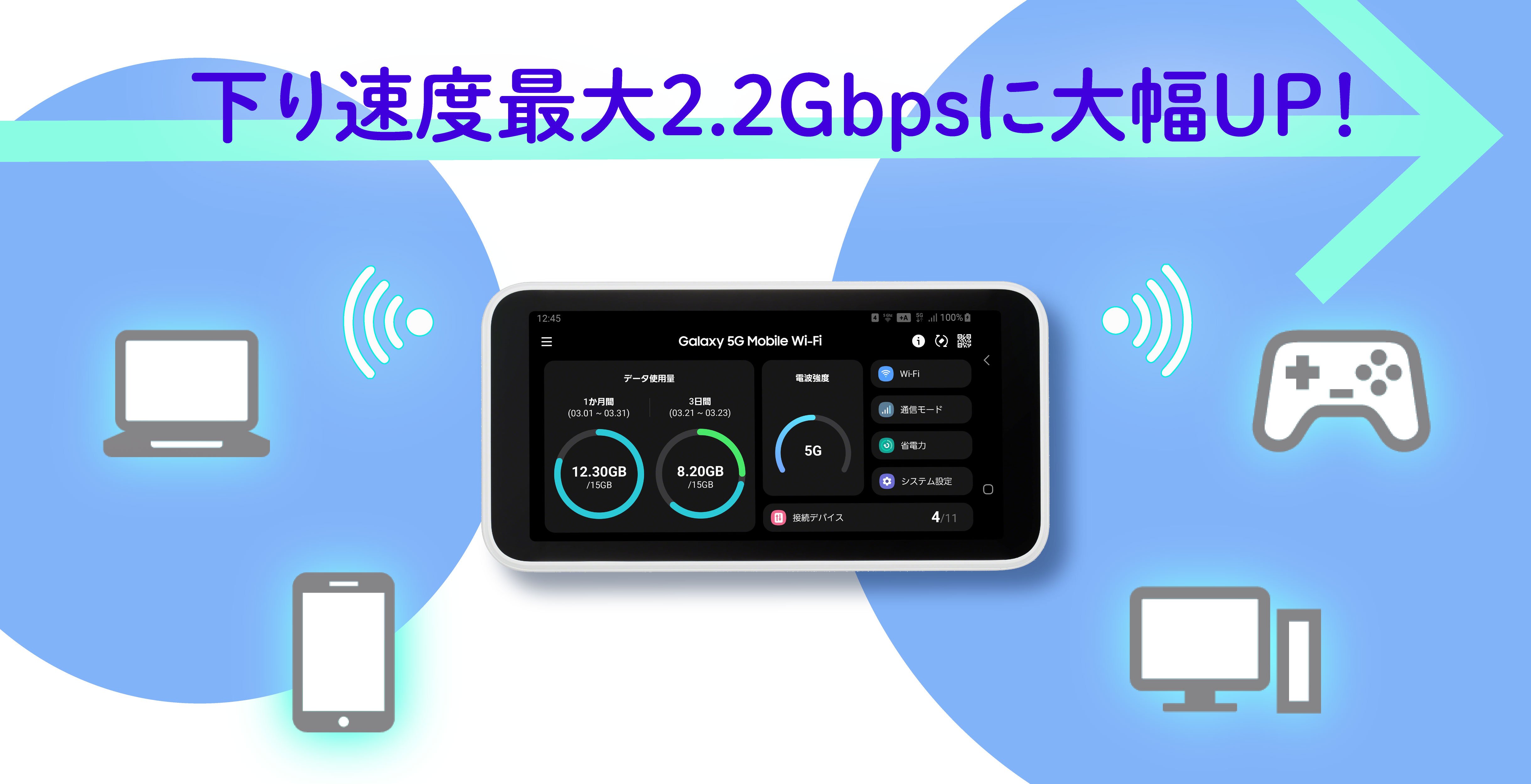 SAMSUNG Galaxy 5G Mobile Wi-Fi SCR01 美品+inforsante.fr